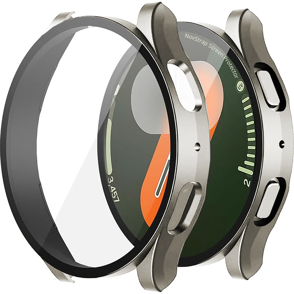 NovStrap Samsung Galaxy Watch 7 40mm ile Uyumlu Ekran Koruyucu Cam Kasa Koruyucu Kılıf Sert Pc - GALAXY WATCH 7 (40MM) - Starlight Akıllı Saat Aksesuarı Fiyatı