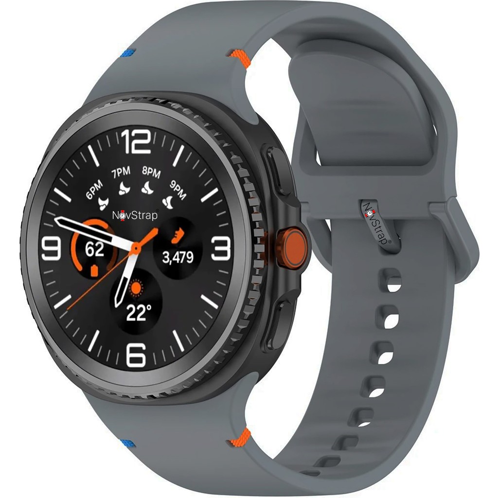 Novstrap Samsung Galaxy Watch 8 40MM 44MM Classic 46MM ile Uyumlu Kordon Lansman Silikon Kayış - Watch 8 (40-44-46mm) - Antrasit Cep Telefonu Kılıfı Fiyatı