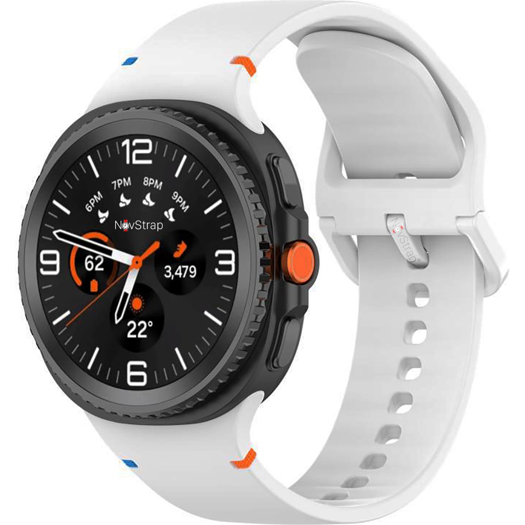 Novstrap Samsung Galaxy Watch 8 40MM 44MM Classic 46MM ile Uyumlu Kordon Lansman Silikon Kayış - Watch 8 (40-44-46mm) - Beyaz Cep Telefonu Kılıfı Fiyatı