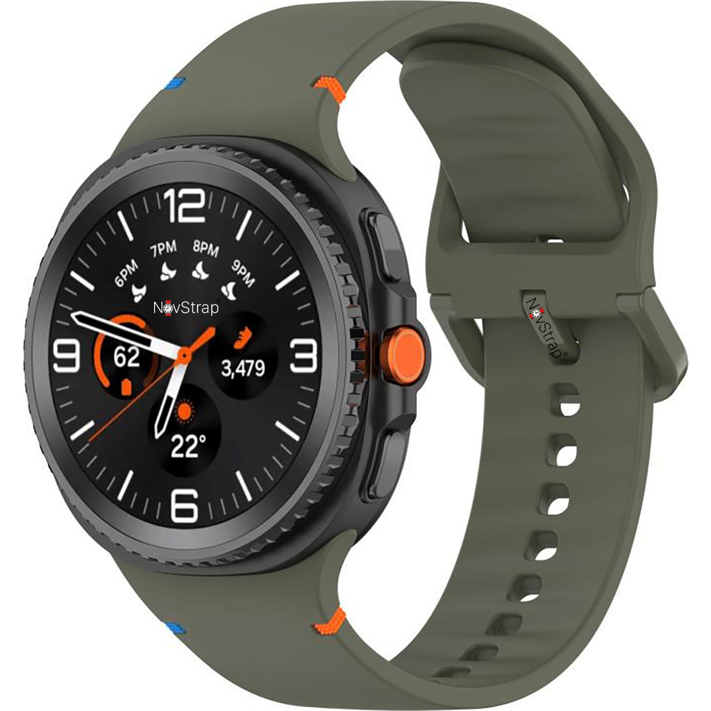 Novstrap Samsung Galaxy Watch 8 40MM 44MM Classic 46MM ile Uyumlu Kordon Lansman Silikon Kayış - Watch 8 (40-44-46mm) - Haki Cep Telefonu Kılıfı Fiyatı