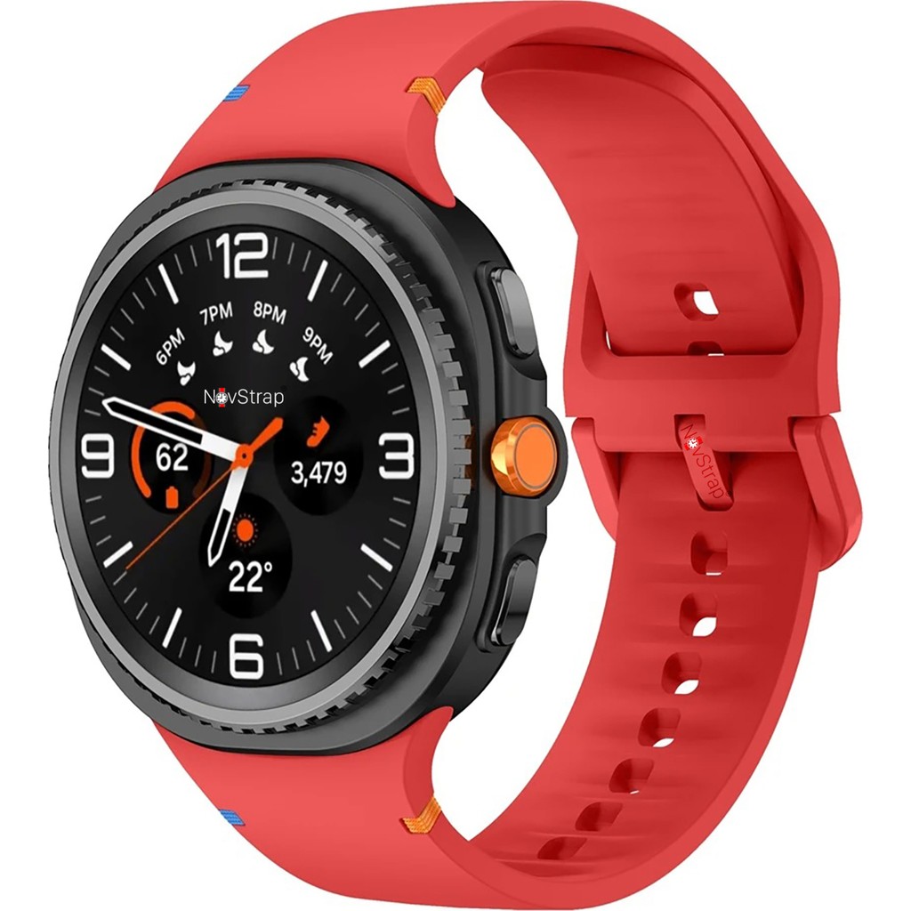 Novstrap Samsung Galaxy Watch 8 40MM 44MM Classic 46MM ile Uyumlu Kordon Lansman Silikon Kayış - Watch 8 (40-44-46mm) - Kırmızı Cep Telefonu Kılıfı Fiyatı