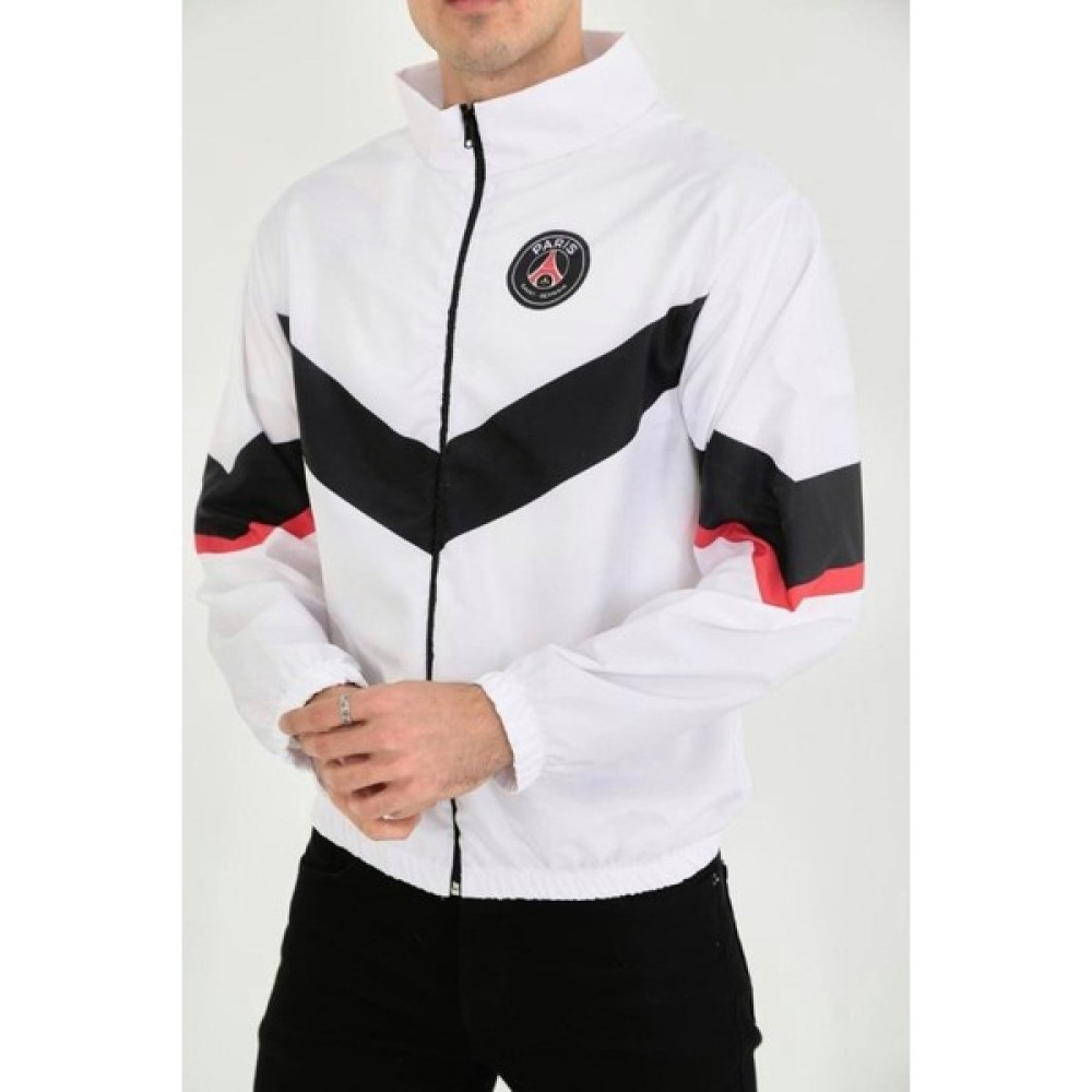 Novvo Paris Baskılı Çizgili Yağmurluk Rüzgarlık Bayan Sweatshirt Fiyatı