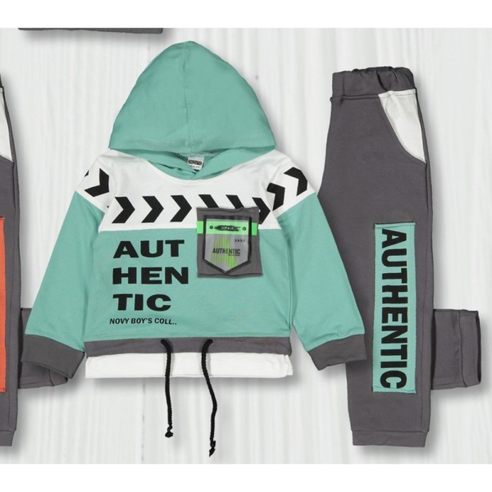 Novy Baby Authentic Baskılı 2'li Erkek Takım -2061 Erkek Çocuk Giyim Takımı Fiyatı