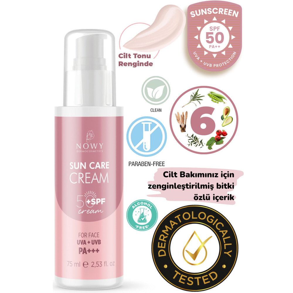 nowy Spf+50 Uvb-uva Pink Touch (pembe) Yüksek Korumalı Yüz Güneş Kremi Leke Karşıtı (arbutın )75 Ml Güneş Kremleri ve Losyonları Fiyatı