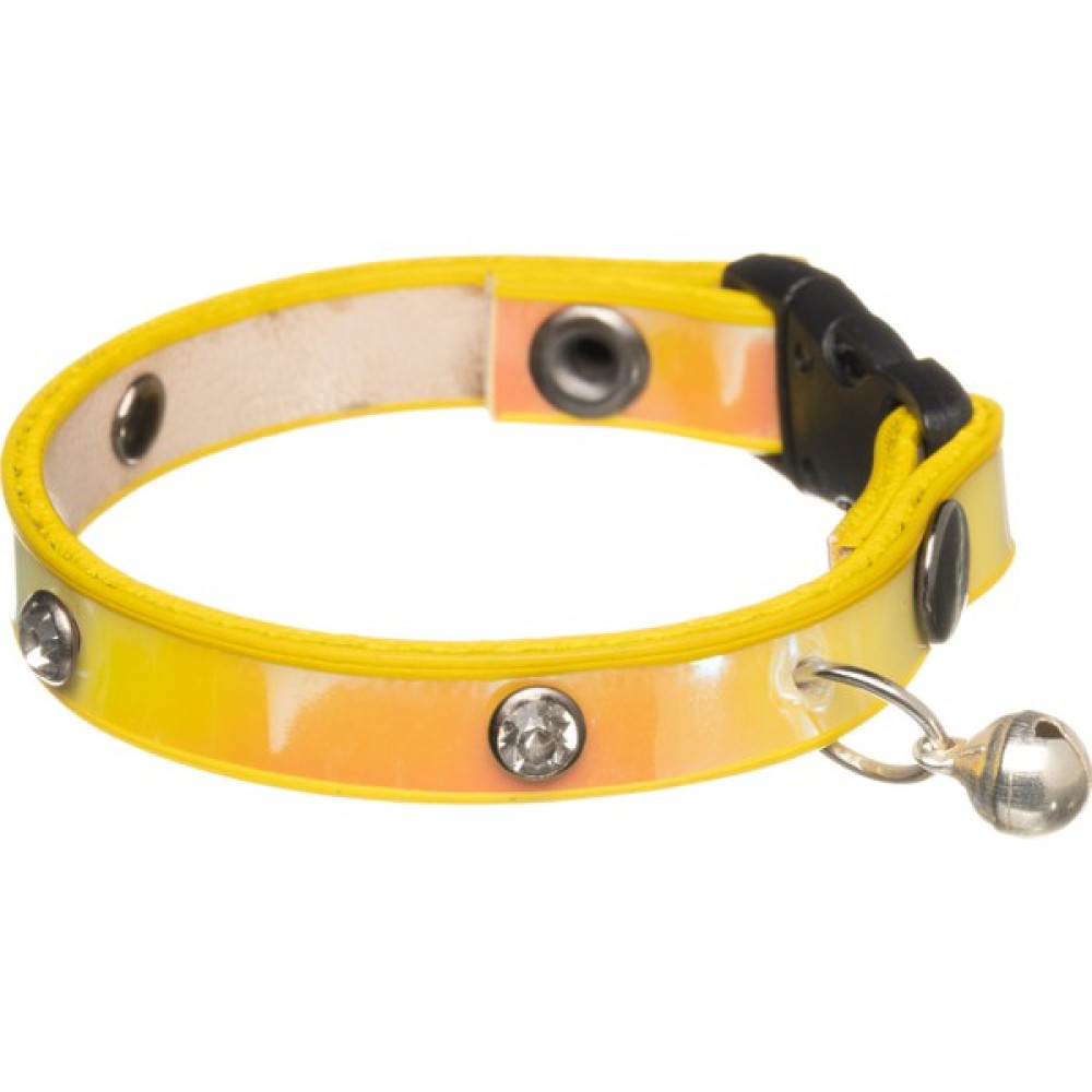 Noxs Paw Noxspaw Düz Taşlı Zilli Kedi Tasması - Sarı - 16 cm Evcil Hayvan Ürünleri Fiyatı