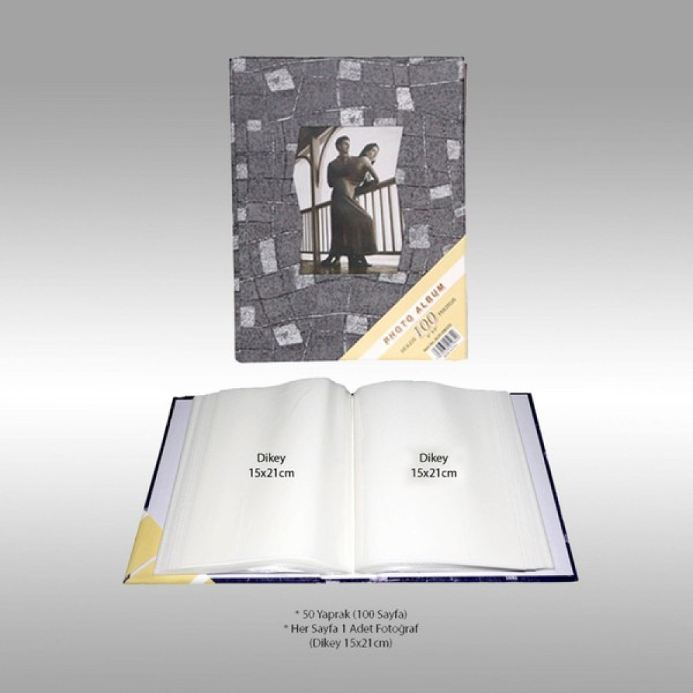 Nrcn 15 x 21 cm 100'LÜK Ofset Baskılı-Desenli Fotoğraf Albümü - Gri Resim & Fotoğraf Çerçevesi Fiyatı