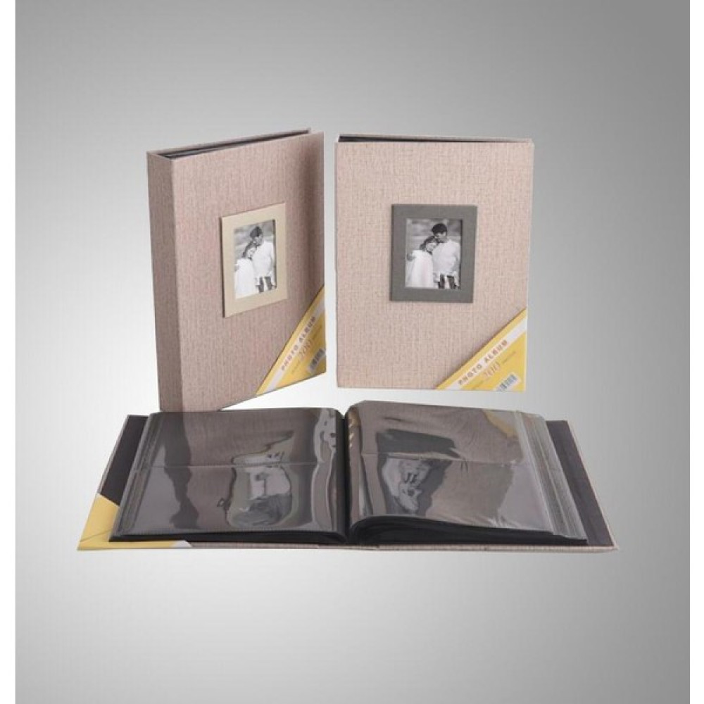 NRCN Fotoğraf Albümü 13x18 cm 200'lük Koton Desenli Krem - 13x18cm 200'lük Resim & Fotoğraf Çerçevesi Fiyatı
