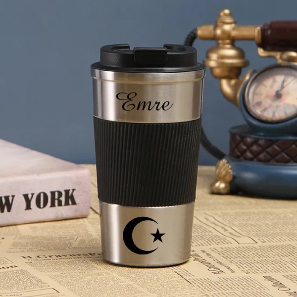 NRD Life Kişiye Özel Isim Baskılı Çelik Termos Termos Mug Kupa Metal (500 ml ) Kamp Mutfağı Fiyatı