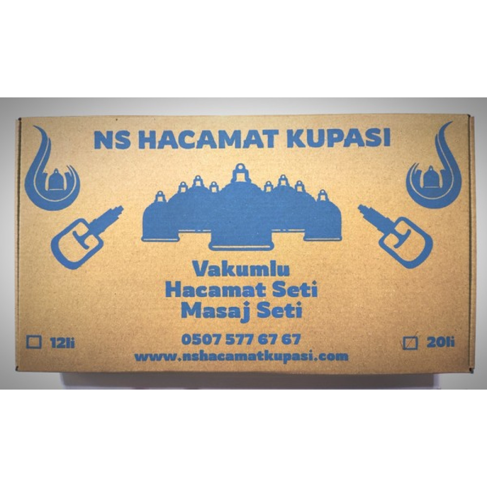 Ns Hacamat Kupası Vakumlu Masaj Seti 20 Adet 7 cm & Hacamat Pompası Masaj Cihazları Fiyatı