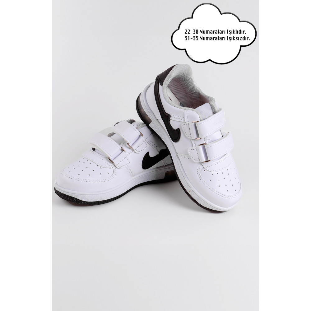 NS Little Kız Çocuk Beyaz-siyah Işıklı Sneaker Spor Ayakkabı 33 Beden Spor Ayakkabı Fiyatı