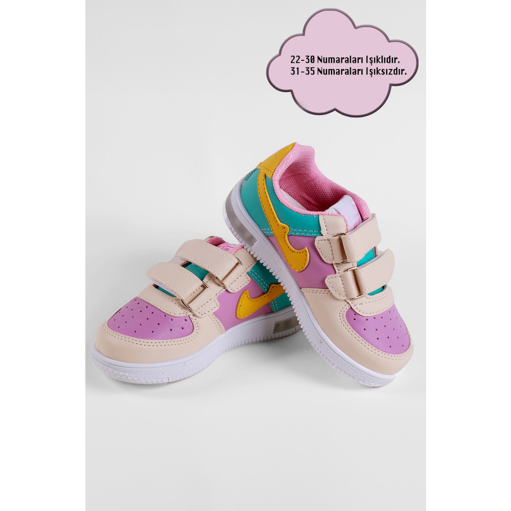 NS Little Kız Çocuk Renkli Işıklı Sneaker Spor Ayakkabı 24 Beden Spor Ayakkabı Fiyatı