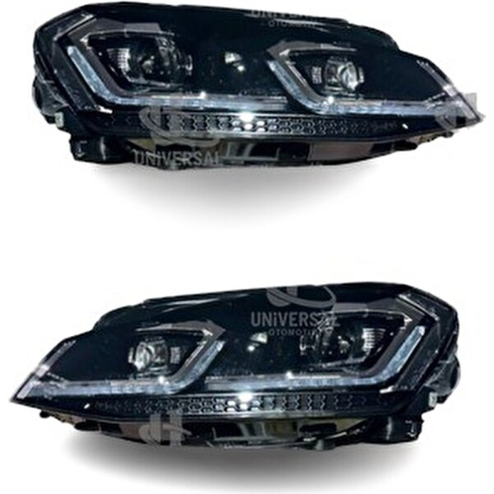 Ns Nilser Auto Parts Vw Golf 7-7,5 Upgrade Çift J Ledli Far Lambası Sağ-Sol Takım 2013-2020 Oto Aydınlatma Fiyatı