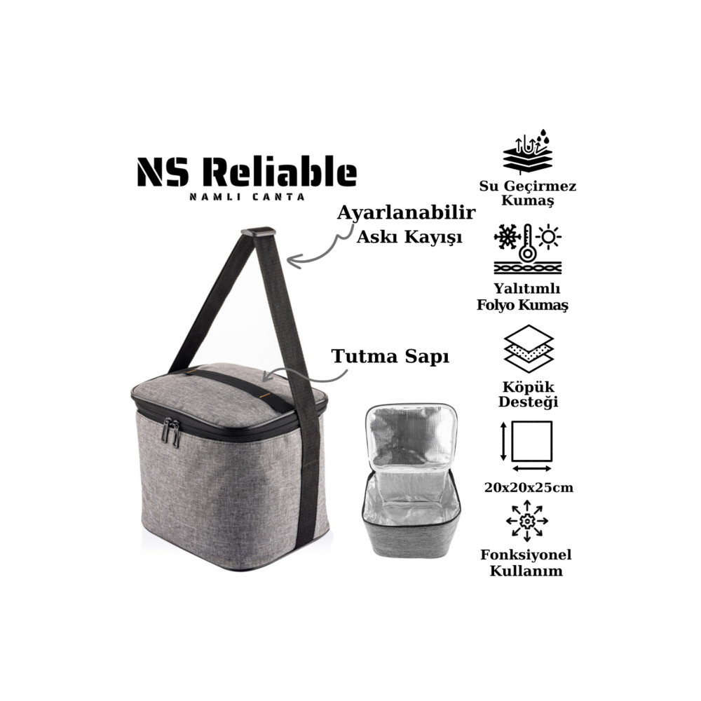 NS reliable 10 Lt Aurora Gri Soğutucu Çanta Kamp Termal Sıcak Ve Soğuk Tutan Yalıtımlı Çanta Çanta (Outdoor) Fiyatı