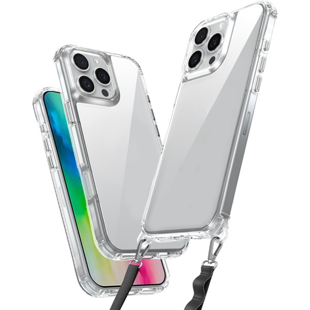 NSM Tech iPhone 16 Pro Max Kılıf Airbagli Takılabilir Askı Aparatlı Snap Silikon Kapak-Şeffaf - Şeffaf Cep Telefonu Kılıfı Fiyatı
