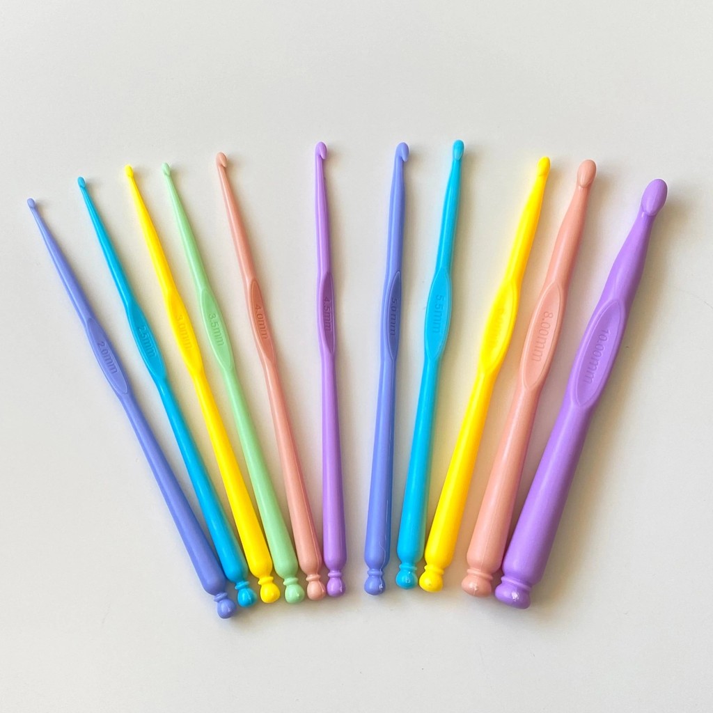 NT Plastik Örgü Tığ Seti 11 Adet (2)-(2.5)-(3)-(3.5)-(4)-(4.5)-(5)-(6)-(8)-(10) Numaralar - 001-Renkli Diğer Fiyatı