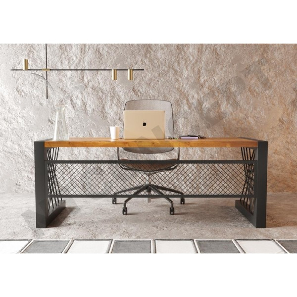 Ntconcept Alfa Masif Ağaç Ofis ve Çalışma Masası - Ebat Seçenekli - 75x140 cm - Açık Ceviz Çalışma Masası Fiyatı