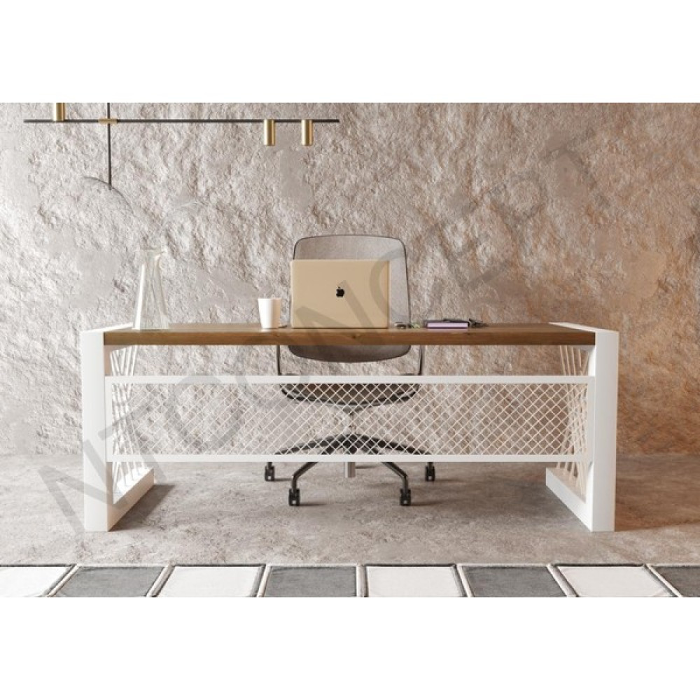 Ntconcept Alfa Normal Ceviz Renk Masif Ağaç Ofis ve Çalışma Masası - Ebat Seçenekli - 100x210 cm - Açık Ceviz Çalışma Masası Fiyatı