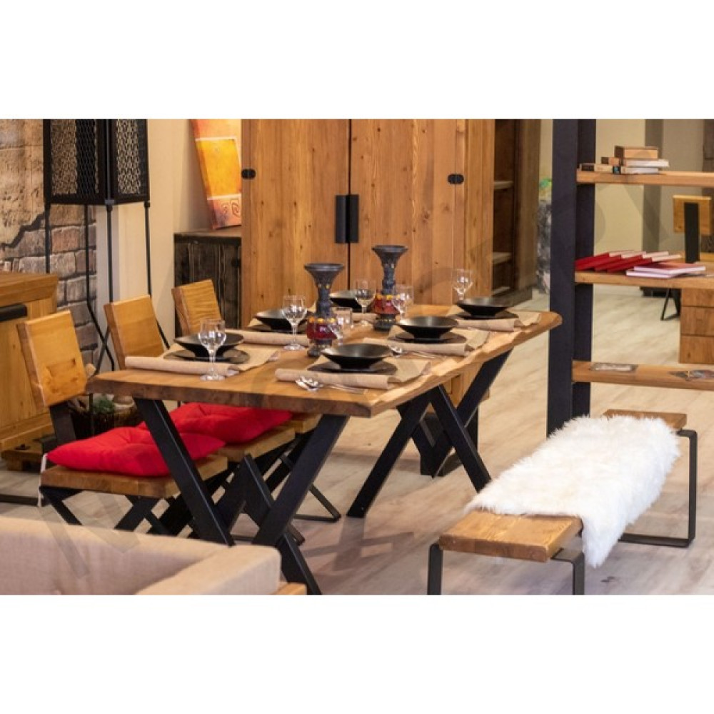 Ntconcept Doğal Ahşap Masa TAKIMI(85CM-125CM MASA+125CM Bank+2 Sandalye) - Renkli - 85-125masa+125bank+2 Yemek & Mutfak Masası Fiyatı