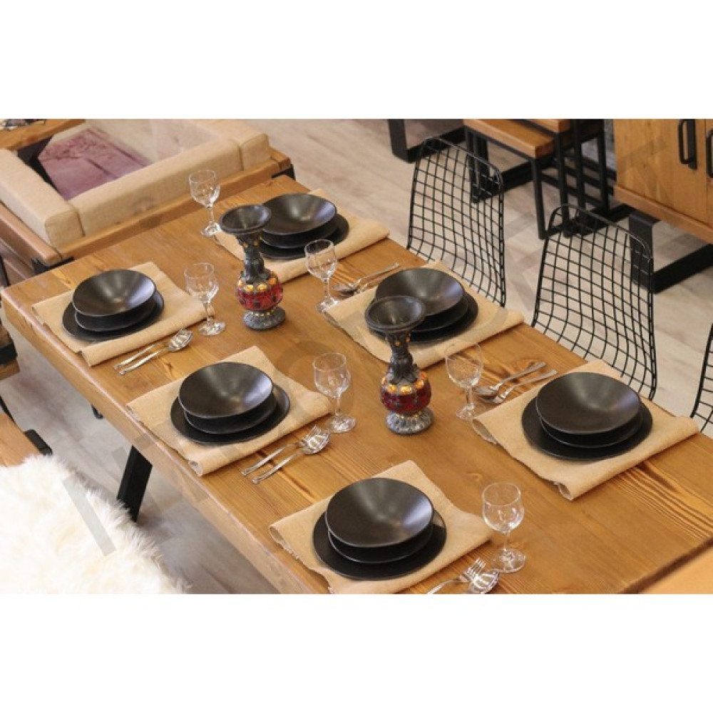Ntconcept Doğal Ahşap Masa TAKIMI(85CM-210CM MASA+210CM Bank+4 Sandalye) - 85-210masa+210bank+4 Yemek & Mutfak Masası Fiyatı