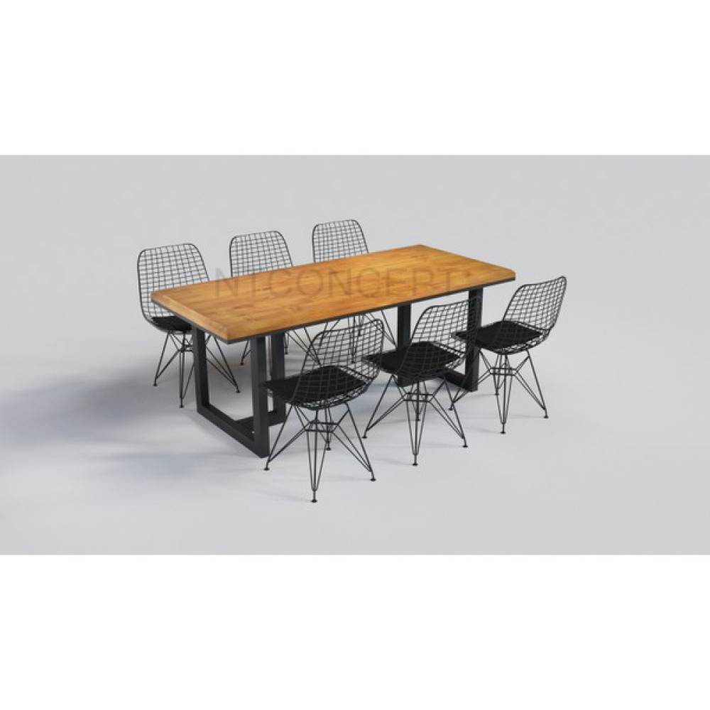 Ntconcept Doğal Ahşap Sandalyeli Masa TAKIMI(85CM-125CM Masa+6 Sandalye) - 85cm-125cm+4 Sandalye Yemek & Mutfak Masası Fiyatı