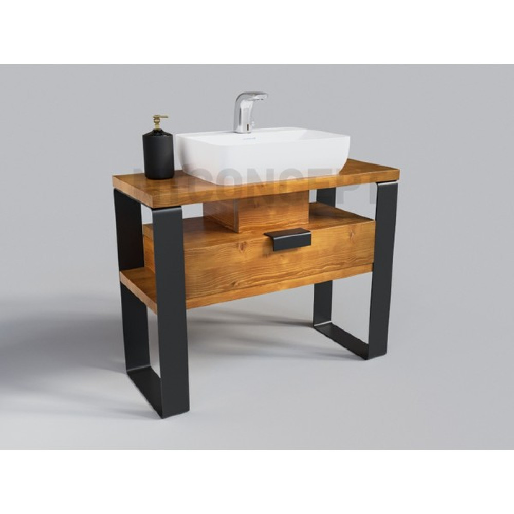 NTConcept Ipek Masif Ahşap Lavabo Dolabı HILTON(90CM) Banyo Dolabı / Mobilyası Fiyatı