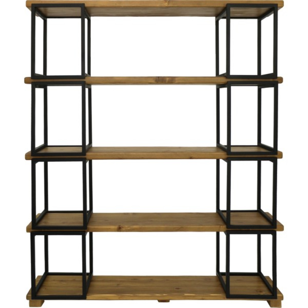 NtConcept Masif Kitaplık Kutulu 120cm - 120 cm - Meşe - Siyah Kitaplık Fiyatı
