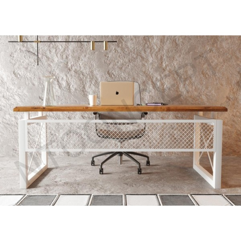 Ntconcept May Masif Ağaç Ofis ve Çalışma Masası - Ebat Seçenekli - 100x210 cm - Açık Ceviz Çalışma Masası Fiyatı