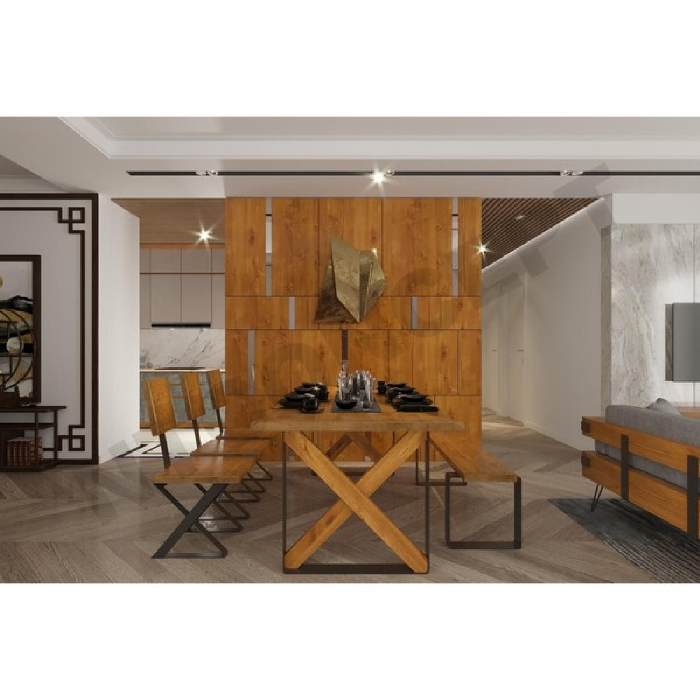 Ntconcept Mirna Doğal Ahşap Yemek Masası - Açık Ceviz - 60 x 120 cm Yemek & Mutfak Masası Fiyatı