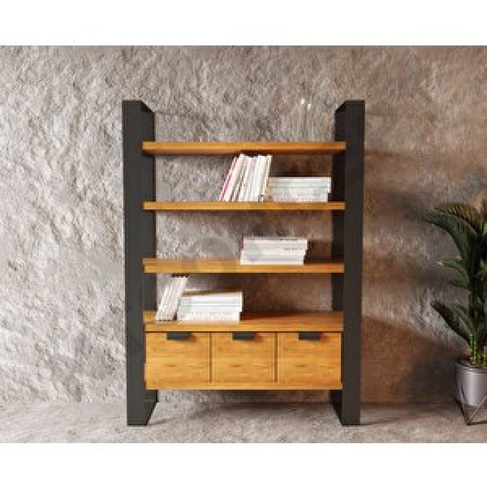 NTConcept Ntconcept Lomi Masif Ağaç Kitaplık-vitrin 80 cm Kitaplık Fiyatı