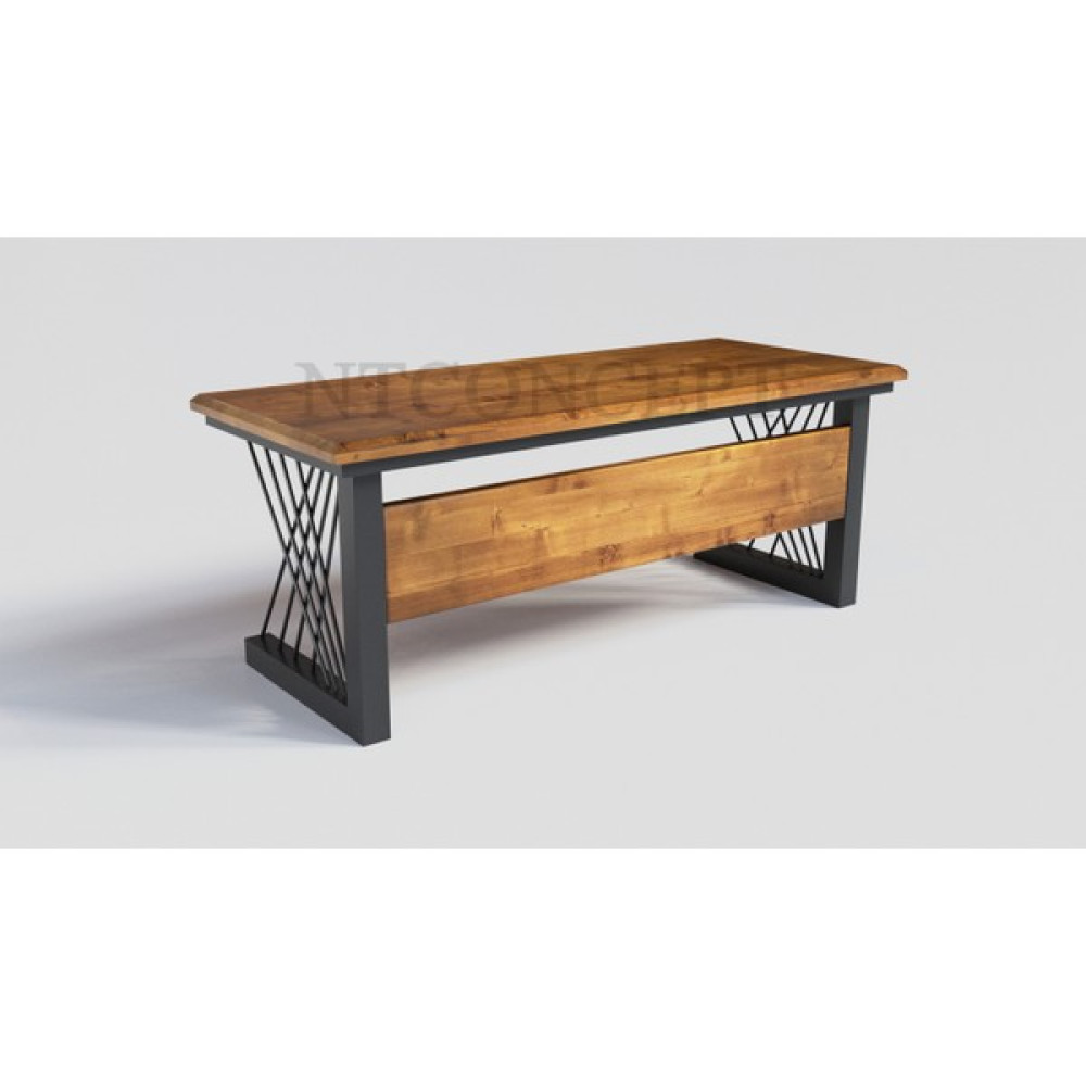 Ntconcept Perra Masif Ağaç Ofis ve Çalışma Masası - Ebat Seçenekli - 85x220 cm - Açık Ceviz Çalışma Masası Fiyatı
