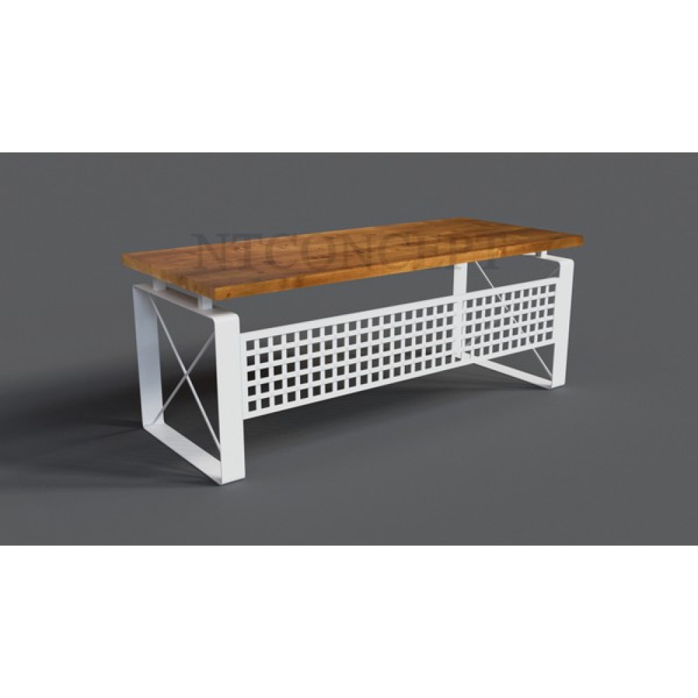 Ntconcept Quin Masif Ağaç Ofis ve Çalışma Masası - Ebat Seçenekli - 100x230 cm - Açık Ceviz Çalışma Masası Fiyatı