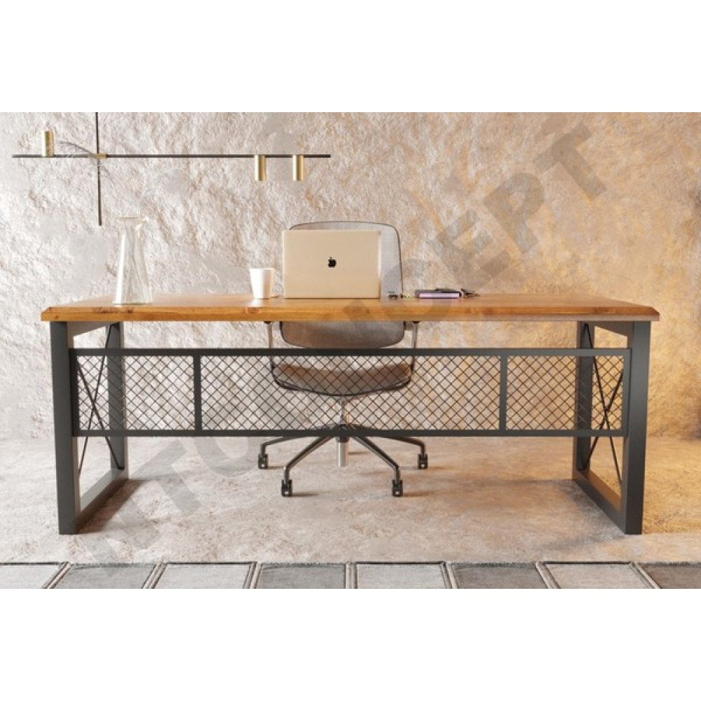 Ntconcept Truva Masif Ağaç Ofis ve Çalışma Masası - Ebat Seçenekli - 75x140 cm - Açık Ceviz Çalışma Masası Fiyatı