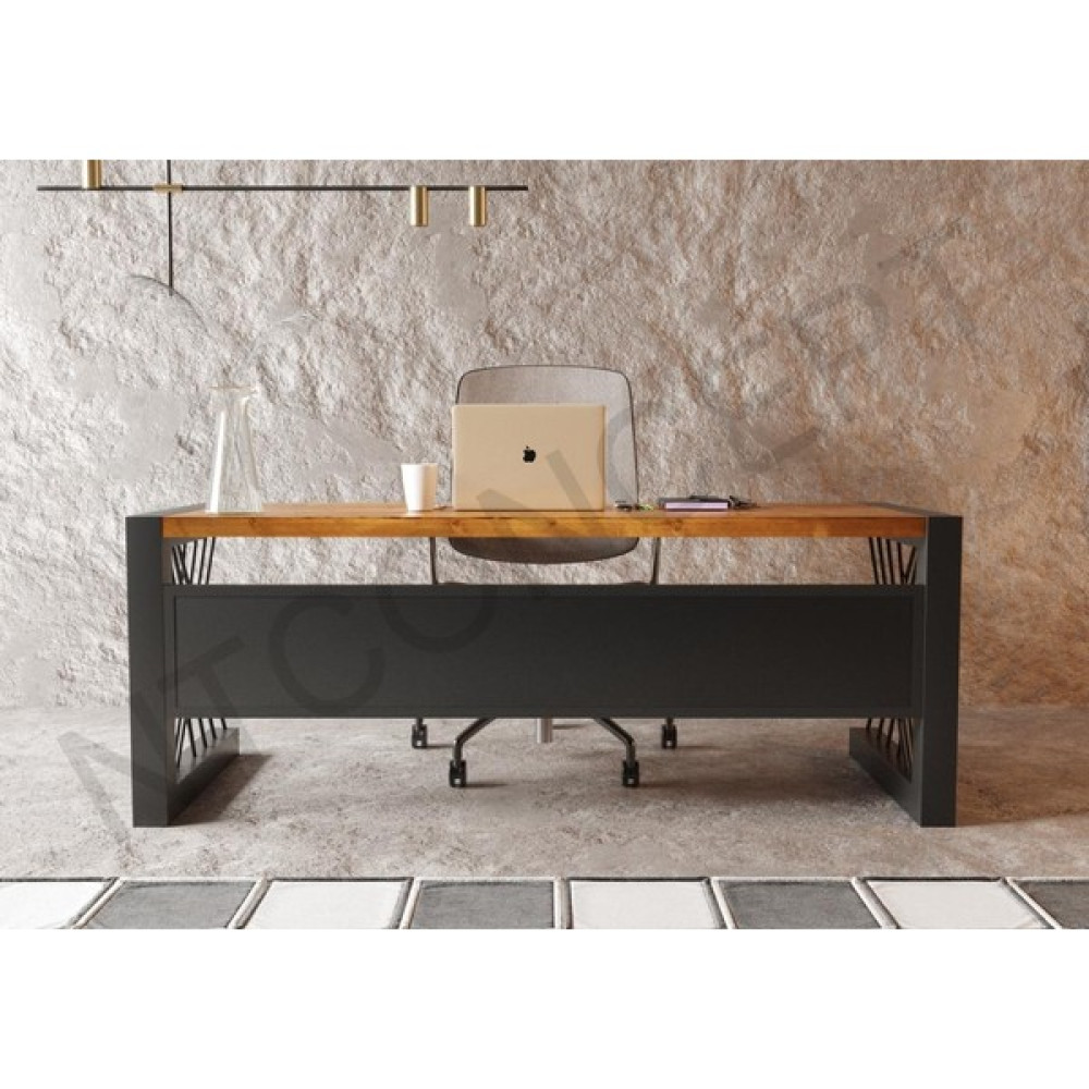 Ntconcept Vena Masif Ağaç Ofis ve Çalışma Masası - Ebat Seçenekli - 75x210 cm - Açık Ceviz Çalışma Masası Fiyatı