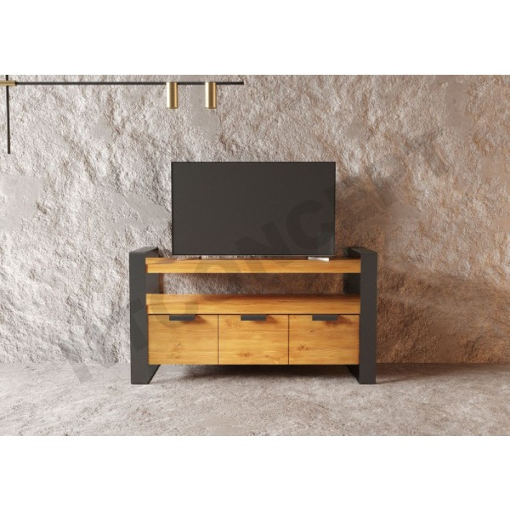 Ntconcept Vivien Masif Ahşap Tv Stand - (Genişlik 160CM) - Ceviz - Antrasit Tv Ünitesi / Sehpası Fiyatı