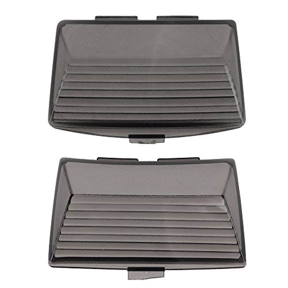 NTHREEAUTO Smoked Fender Tip Light Lenses Cover Mud Guards Lights Compatible with Harley FLHR FLHT FLSTC(Front & Rear)