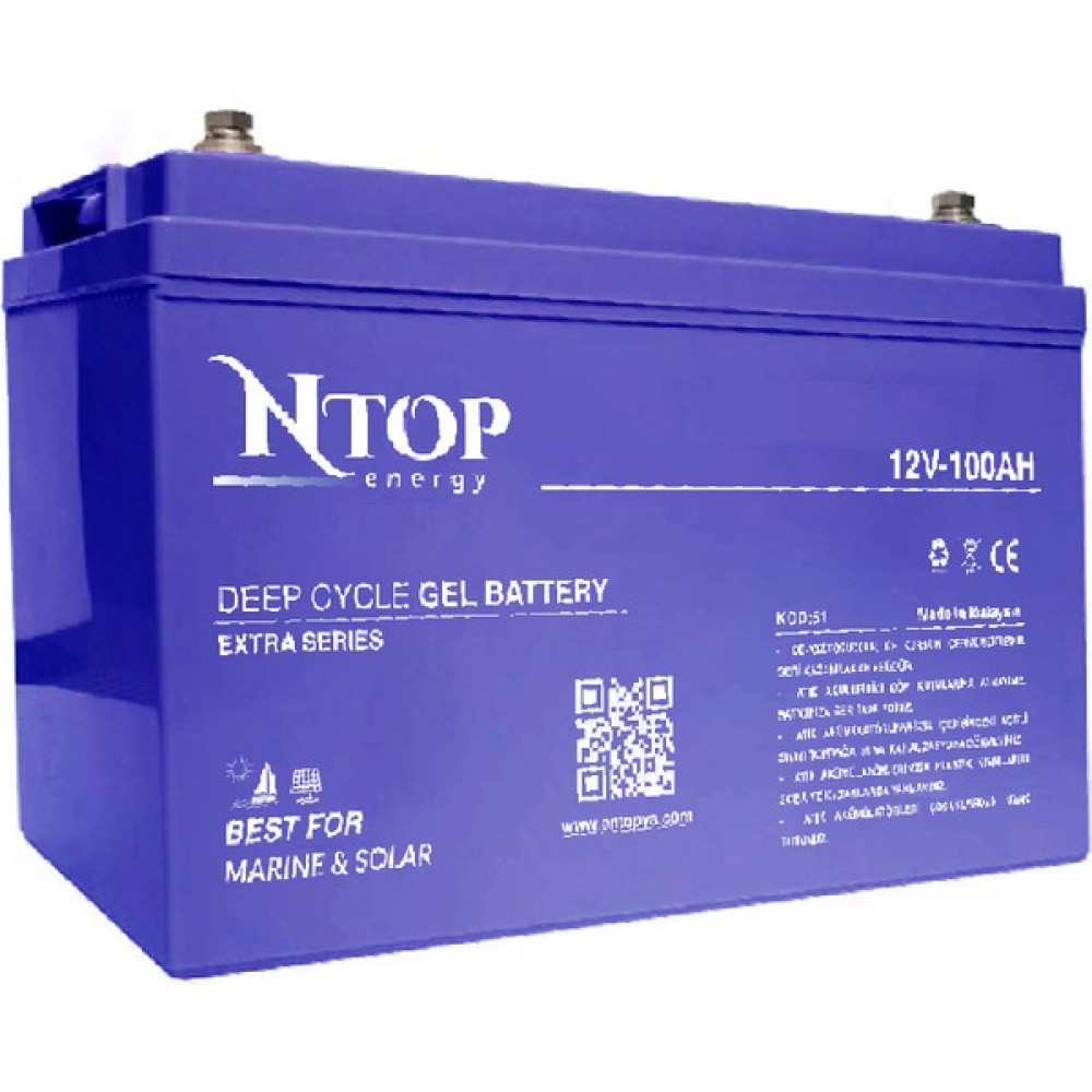 Ntop / 12V 100AH - Derin Deşarjlı Jel Akü Akü Fiyatı