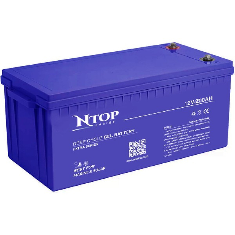 Ntop / 12V 200AH - Derin Deşarjlı Jel Akü Akü Fiyatı