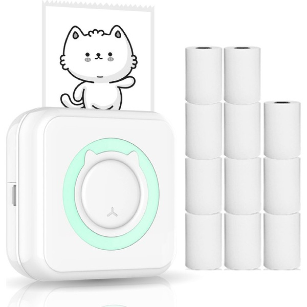 Nuancheng Yeni Taşınabilir Yazıcı Bluetooth Bağlantısı Mürekkepsiz Termal Öğrenci Cep Mini Etiket Yazıcısı (Yurt Dışından) - Beyaz - Lacivert Yazıcılar Fiyatı