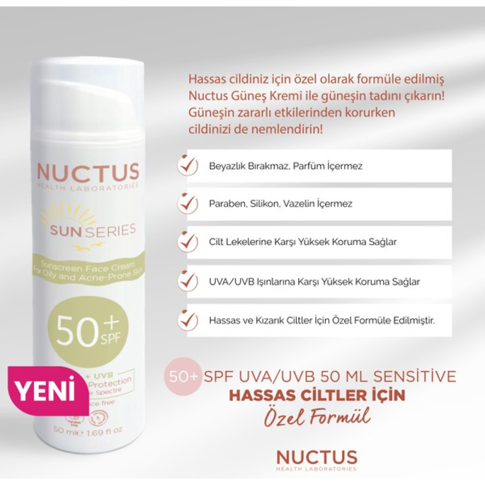 Nuctus Güneş Koruyucu Krem 50 ml Hassas Ciltler Için Güneş Kremleri ve Losyonları Fiyatı