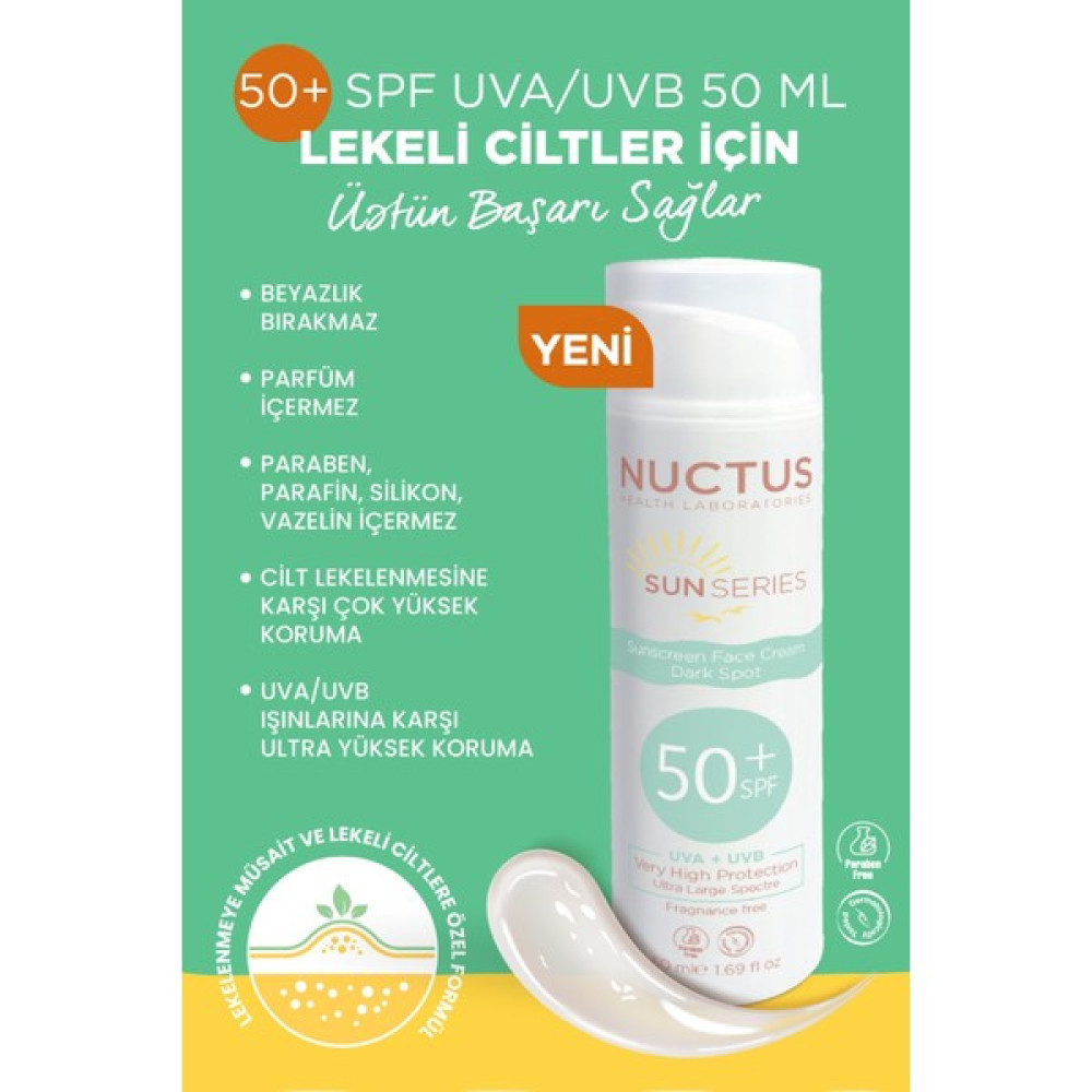 Nuctus Güneş Koruyucu Krem 50 ml Lekeli Ciltler İçin Güneş Kremleri ve Losyonları Fiyatı