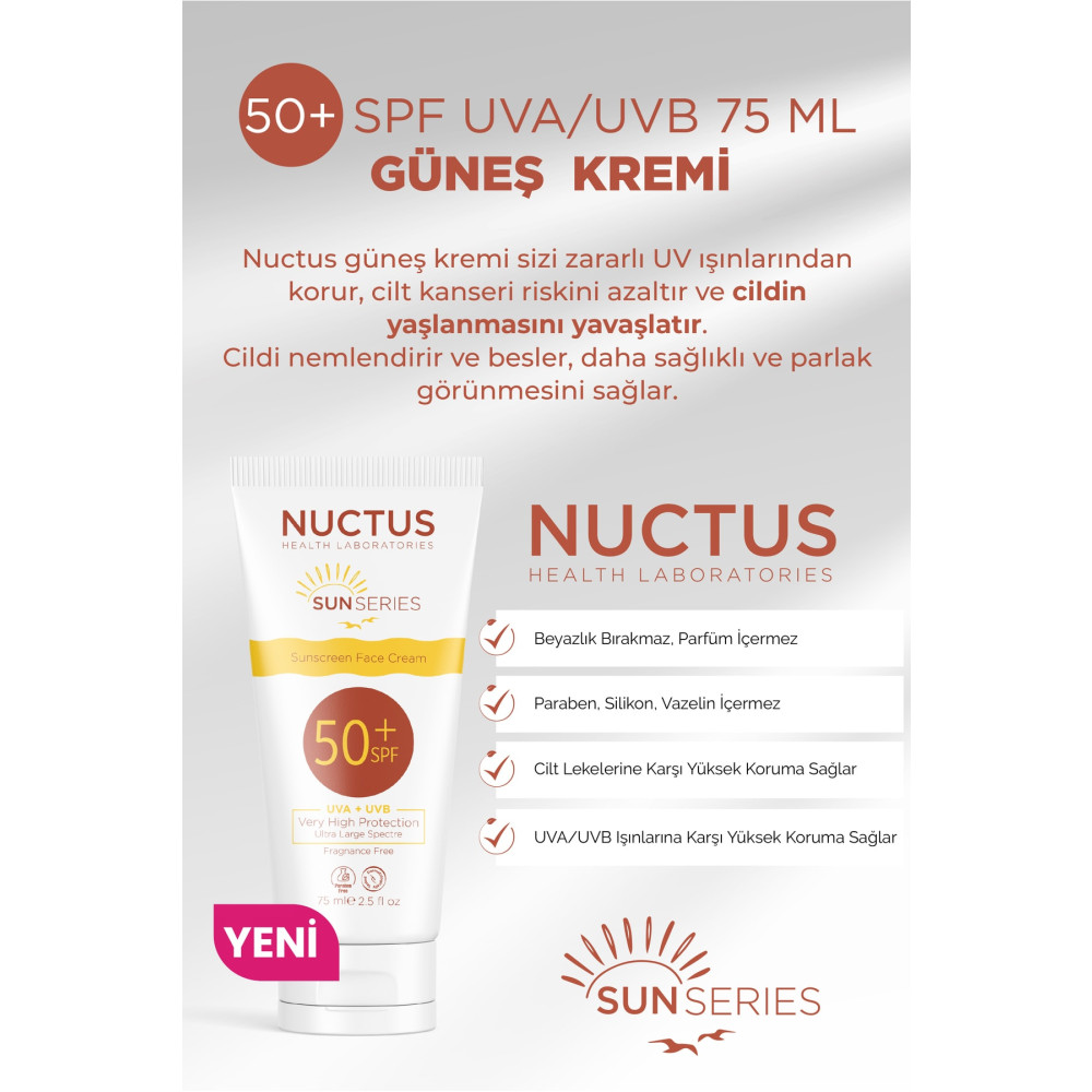 Nuctus Güneş Kremi 50+ Spf Uva/uvb 75 Ml Krem Güneş Kremleri ve Losyonları Fiyatı