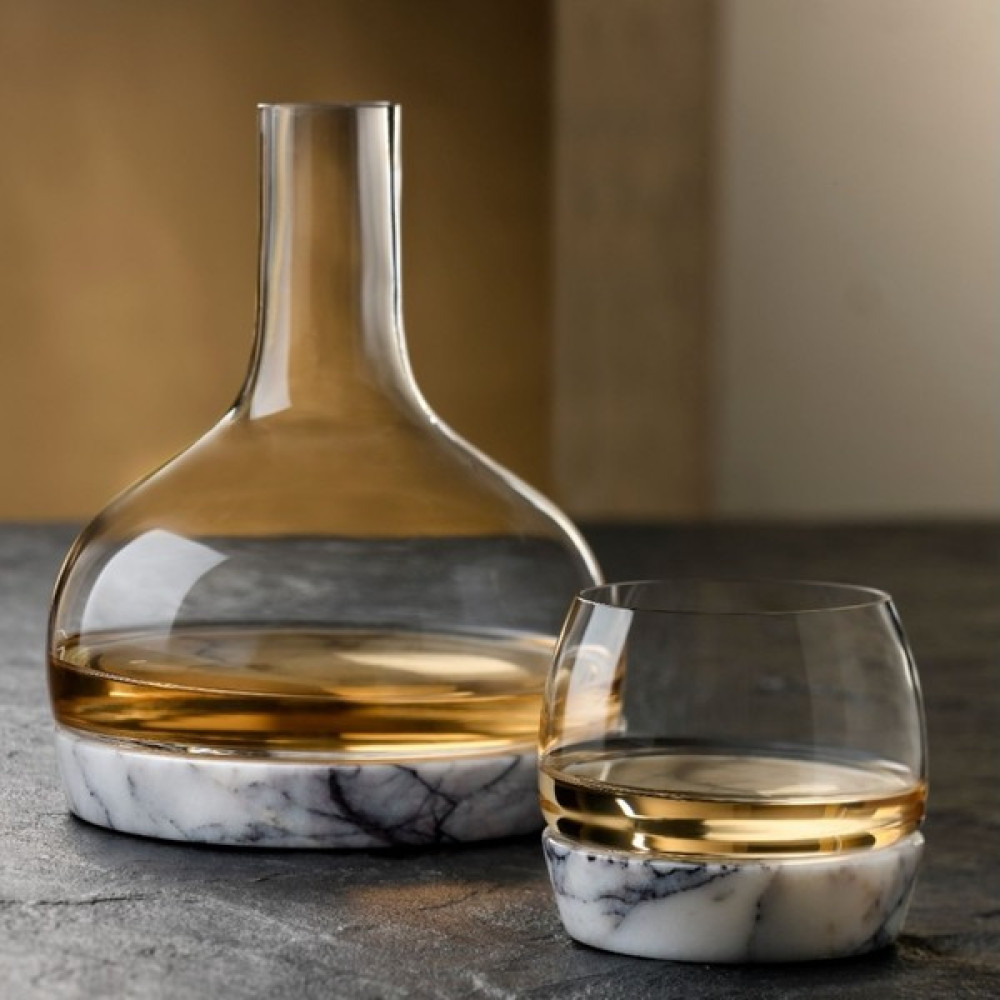 Nude Chill Mermer Altlıklı Kristal Viski Karaf Seti (22334 - 28742 - 28743) - 1250 ml Sürahi Fiyatı