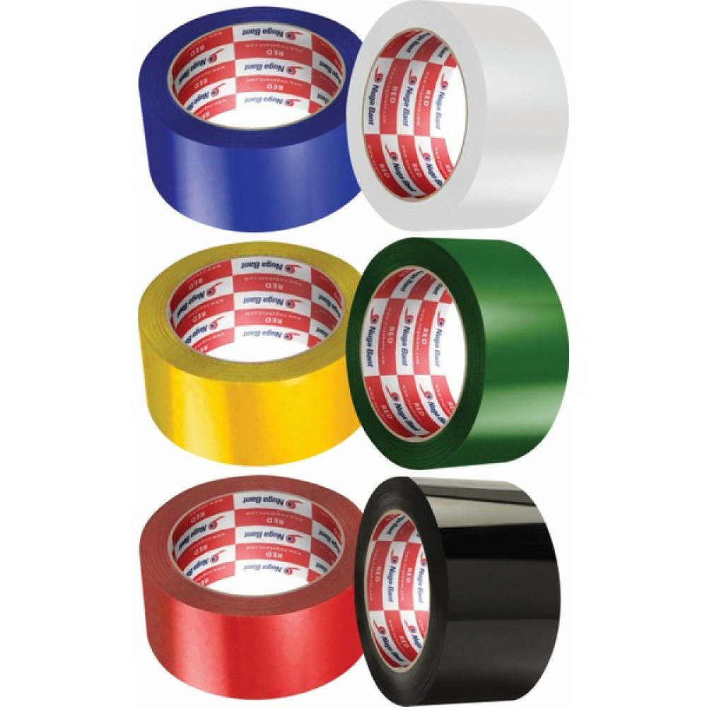 Nuga Renkli Koli Bandı 6 Renk 45MM.X100METRE Hotmelt Üstün Yapıştırma Gücü Bant Fiyatı