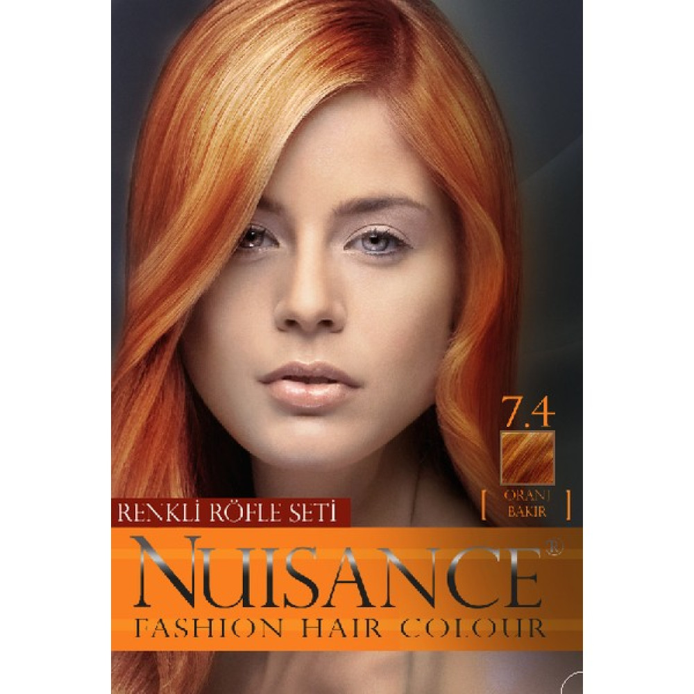 Nuısance Renki Röfle Seti (7/4 Oranj Bakır) - 7/4 ORANJ BAKIR Saç Boyası Fiyatı