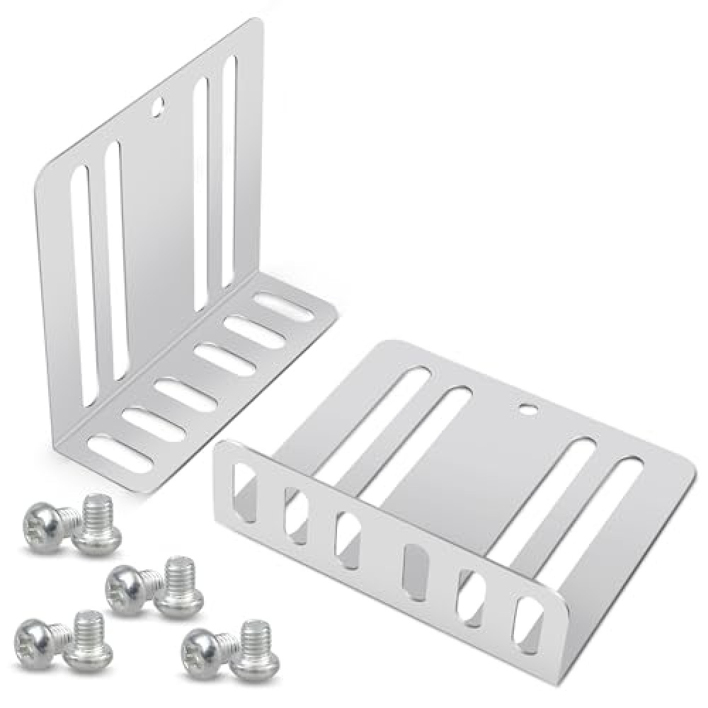 NuIth Double DIN Installation Kit, Universal Fit Metal Radio/DVD Player/Fitting Cage Mounting Bracket, Car Stereo Mounting Frame W/ Screws, 2.8x3x0.9 Inches