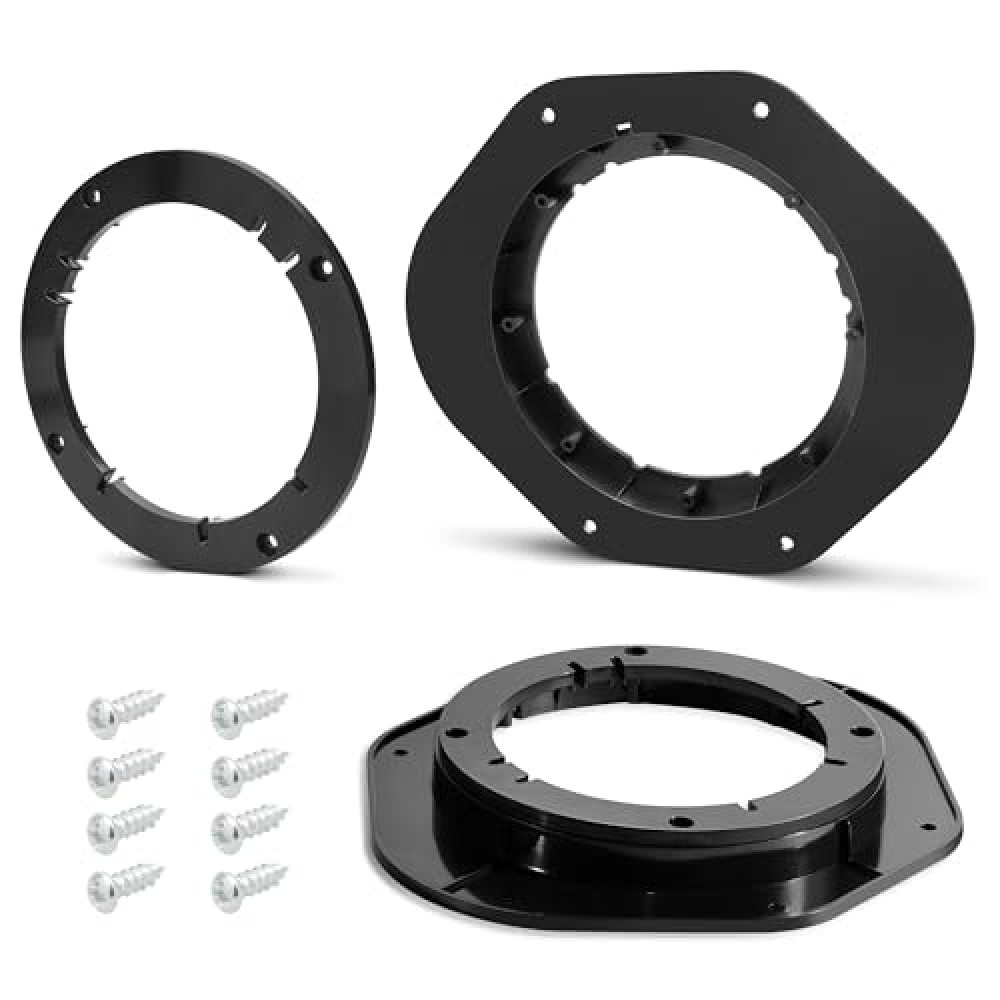 NuIth Front Door 6.5 Inch Speaker Bracket for 2015-2022 Ford F150/250/350/450/550, 6 1/2 Inch Speaker Spacer Front Door Installation Plate Converter