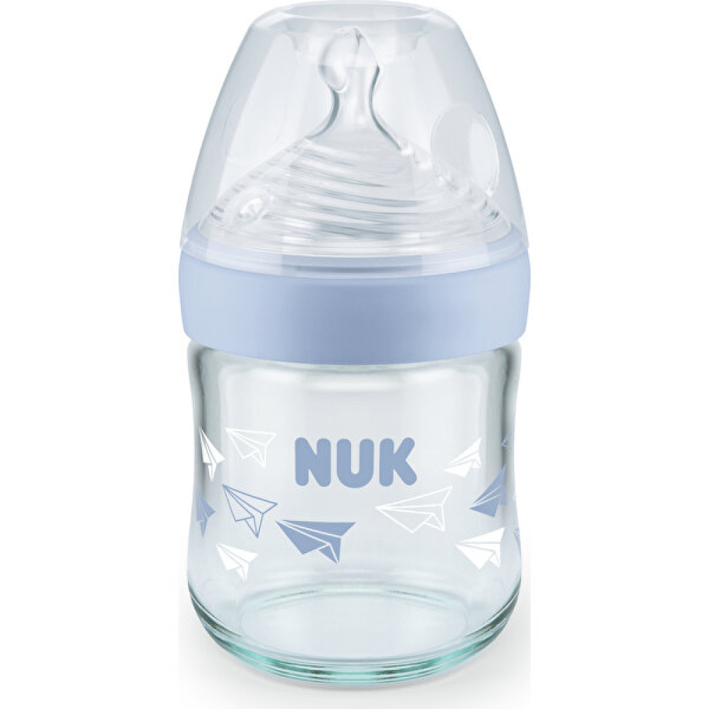 Nuk Cam Biberon Nature Sense - 120 ml Sl No:1 S - Mavi Biberon Fiyatı