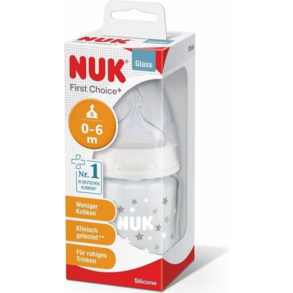 Nuk Fc Plus Isı Göstergeli Cam Biberon 120 ml - Beyaz Biberon Fiyatı
