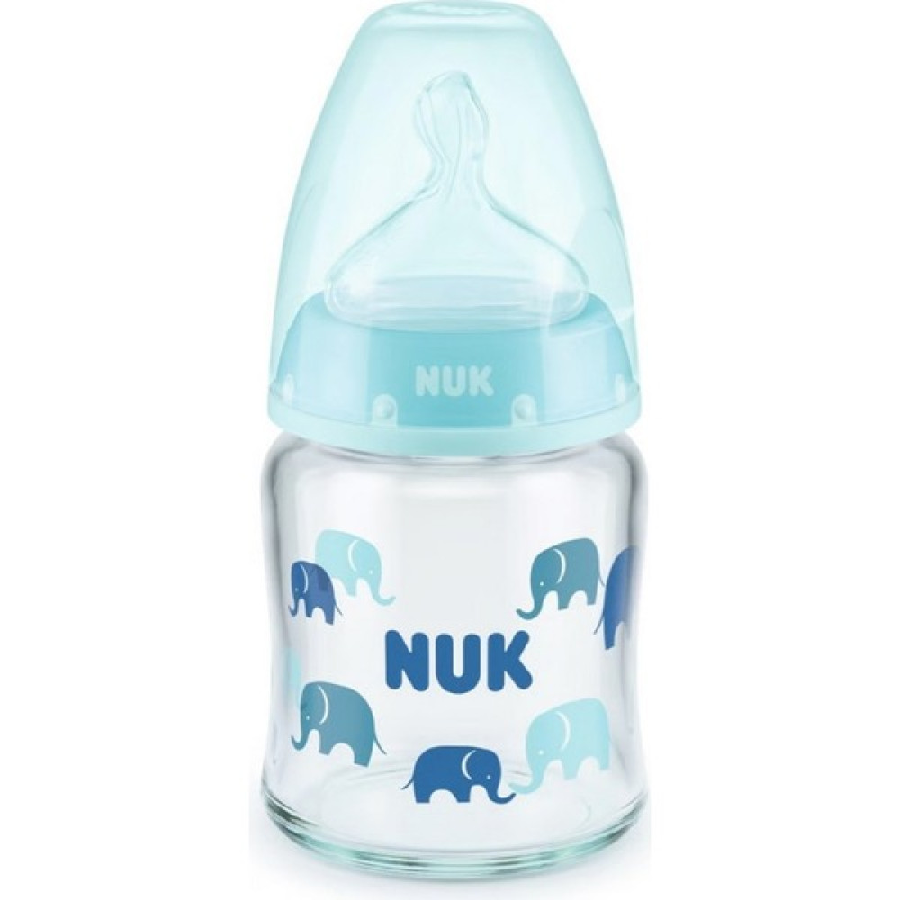 Nuk Fc Plus Isı Göstergeli Cam Biberon 120 ml - Turkuaz Bebek Beslenme Gereçleri Fiyatı