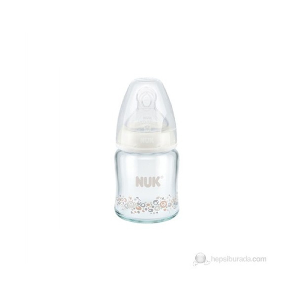 Nuk FC Silikon Emzikli First Choice 0-6 ay Cam Biberon - Beyaz - 120 ml Biberon Fiyatı